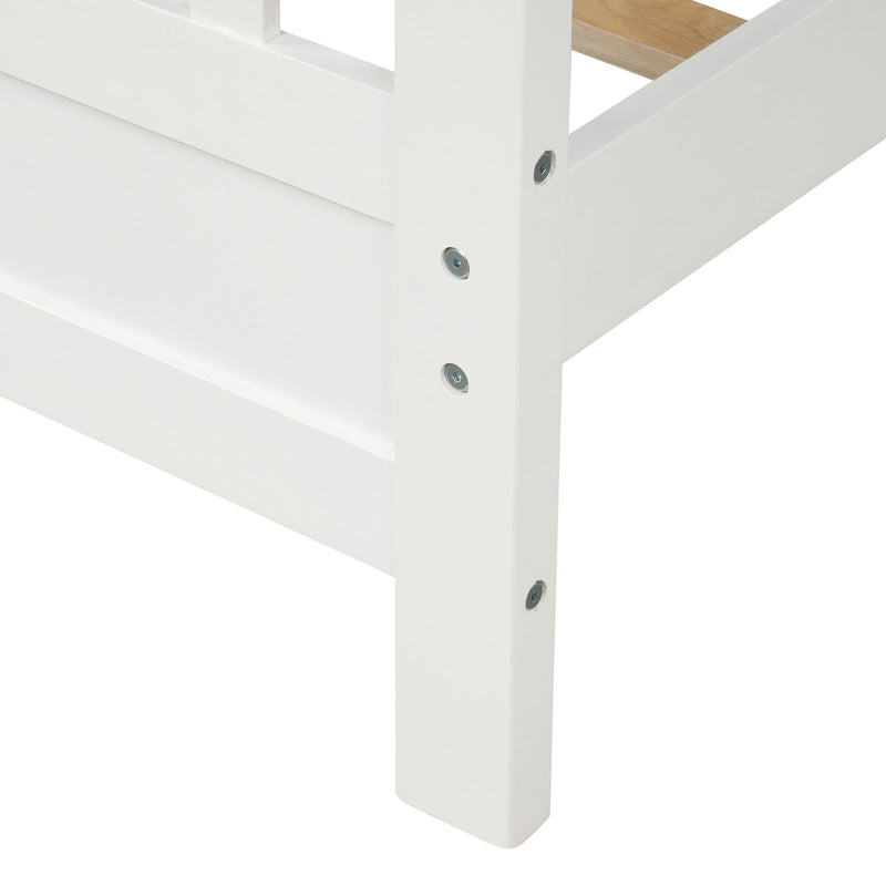 Platform Bed With Paneled Headboard And Footboard