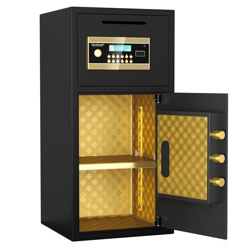 Large Double Door Coin Operated Safe, Digital Security Safe With Fireproof And Waterproof Bag