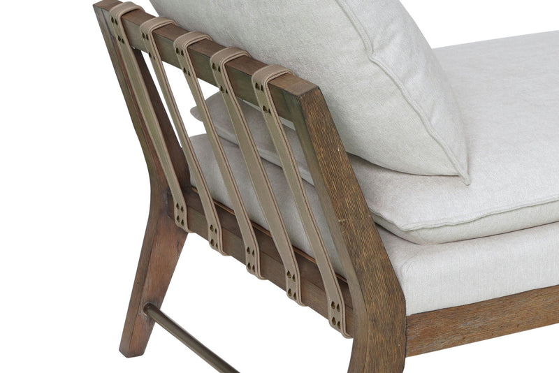 Daybed With Strap Detail - White