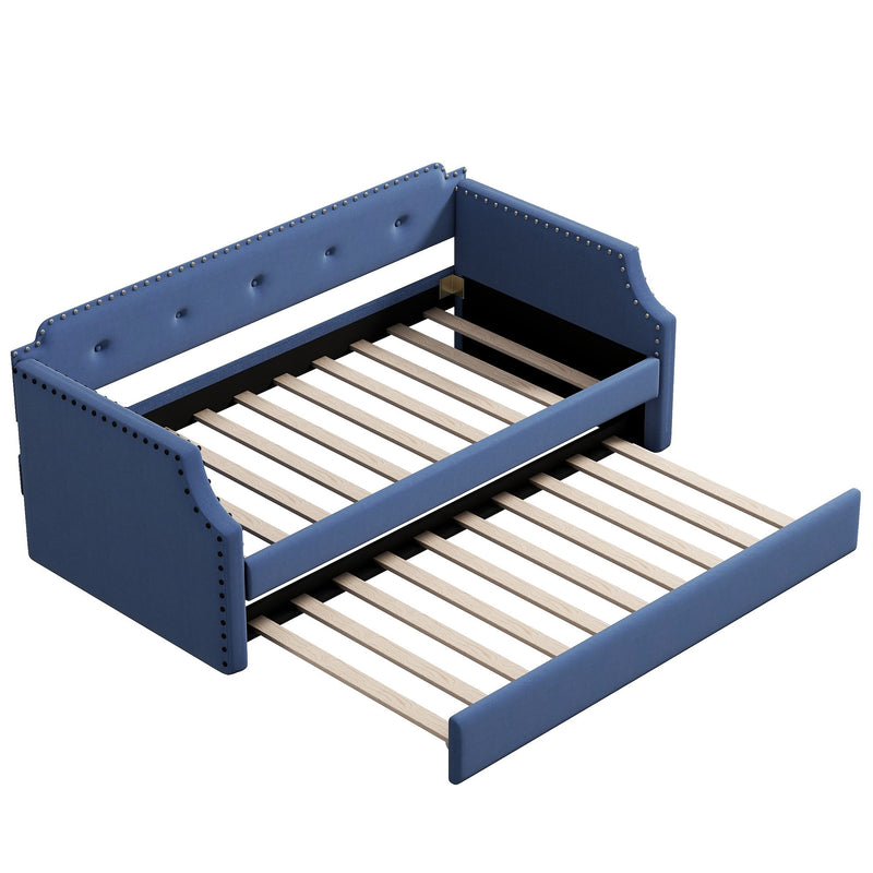 Upholstered Daybed With Trundle