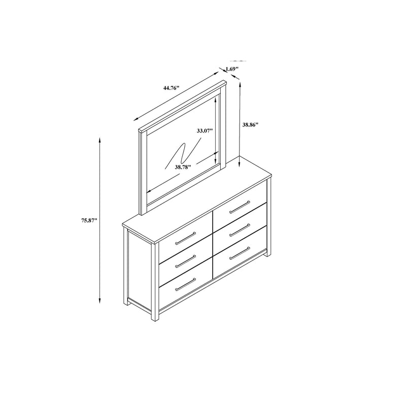 Avery - King Bedroom Set With Bookcase Headboard, Low Profile Bed, Spacious Drawers - Beige