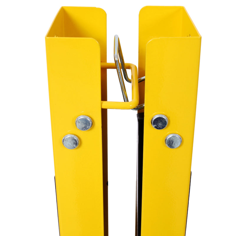 Folding Portable Saw Horses 2 Pack With Fast Open Legs, Heavy Duty For Garage And Workshop - Yellow / Black