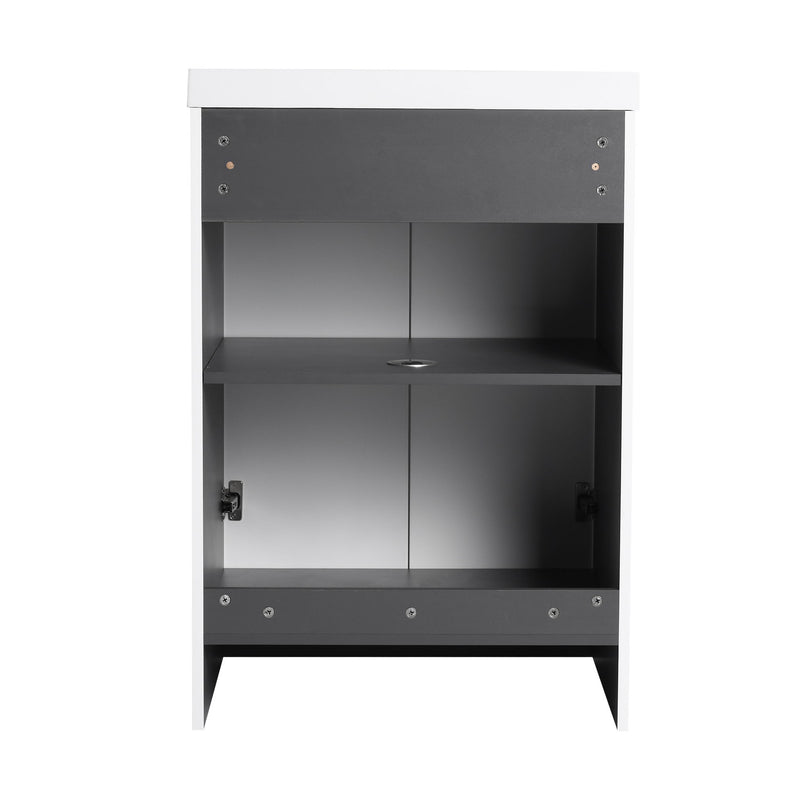 Modern Freestanding Bathroom Vanity With Soft Close Cabinet Doors