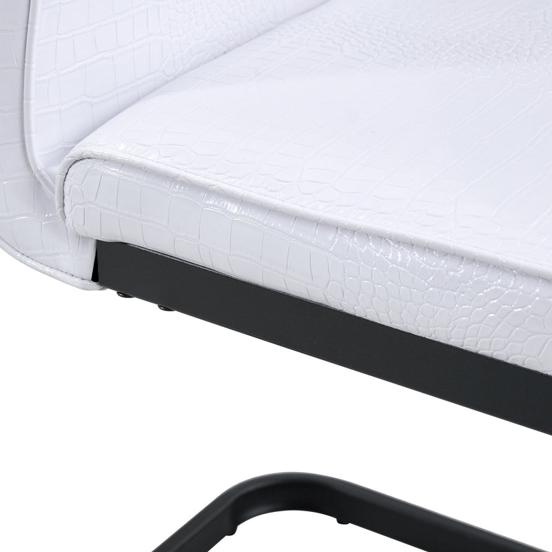 Alligator Skin Upholstered Dining Chairs