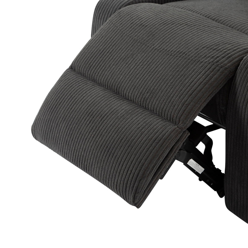 Adjustable Manual Recliner, Ergonomic Lounge Chair With Phone Holder And 2 Cup Holders