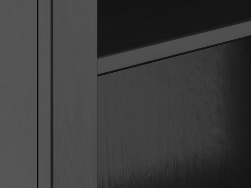 High 5 Shelf Bookcase - Black / Whiskey