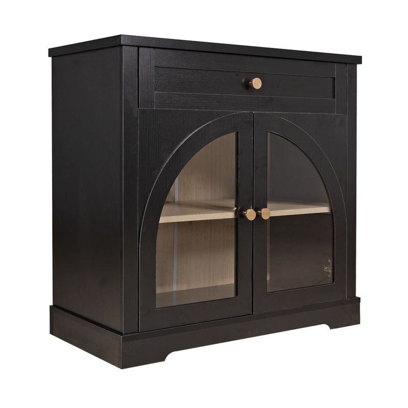 Modern Sideboard Cabinet With 1 Drawer And 2 Arched Doors