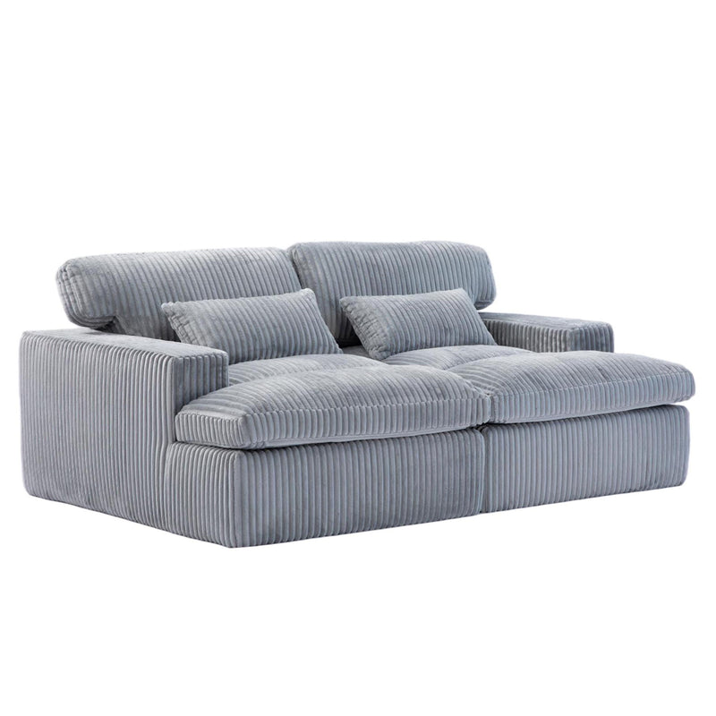 Double Chaise Lounge Chair, Oversized Upholstered Sleeper Cloud Couch