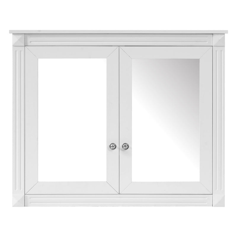 Wall-Mounted Medicine Cabinet With 2 Mirrors, Adjustable Shelves