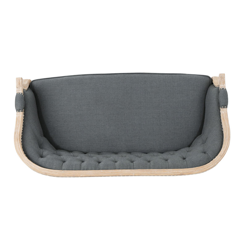 French Country Chesterfield Style Tufted Loveseat