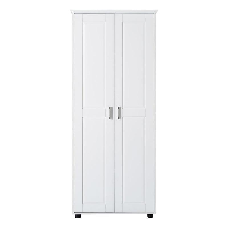 Storage Cabinet With Adjustable Shelves, 2 Doors, Rectangle Design For Bathroom