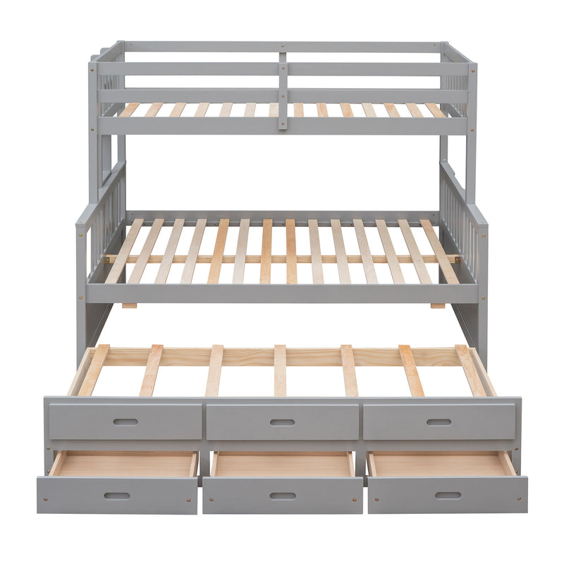 Bunk Bed With Twin Size Trundle And Drawers