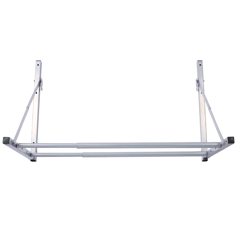 Wall-Mounted Folding Tire Storage, 30.5 To 50.5" Wide, Supports 300 Pounds - Gray