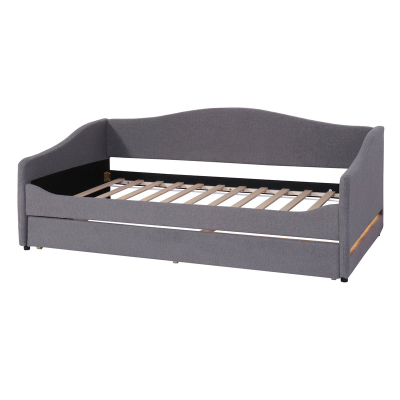 Design Upholstered Daybed With Light And Trundle