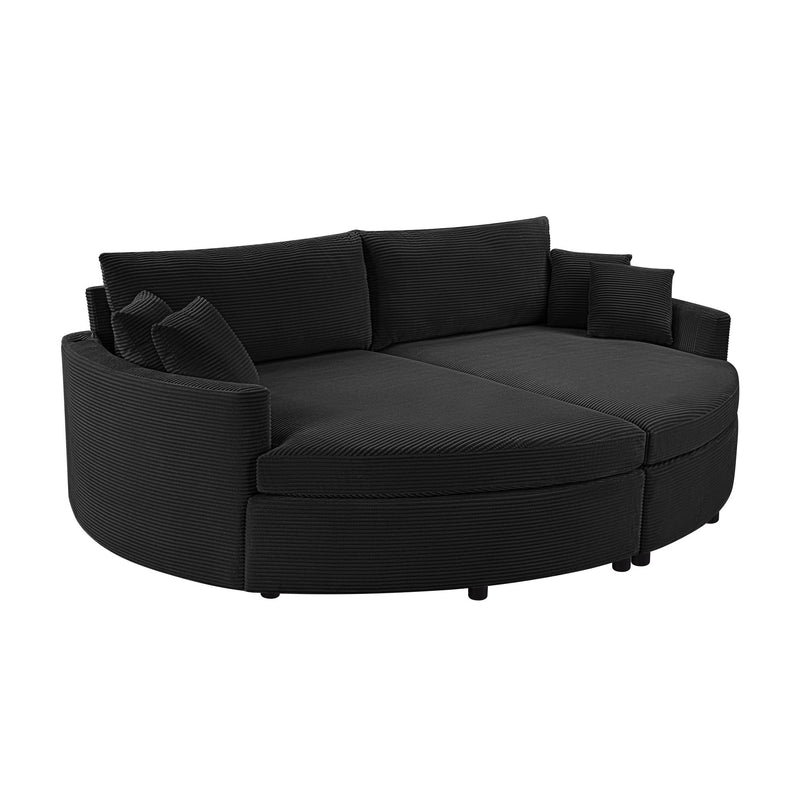 Oversized Double Chaise Lounge Sofa With USB Ports
