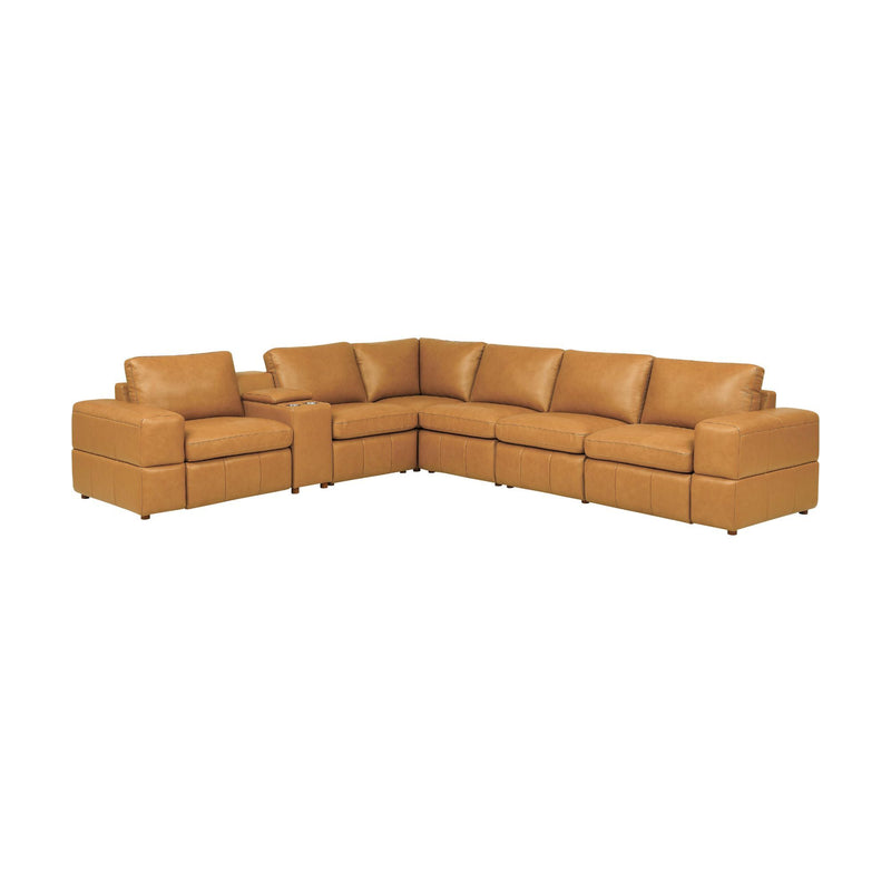 Upholstered Large Arms Sectional With Recliner Seats