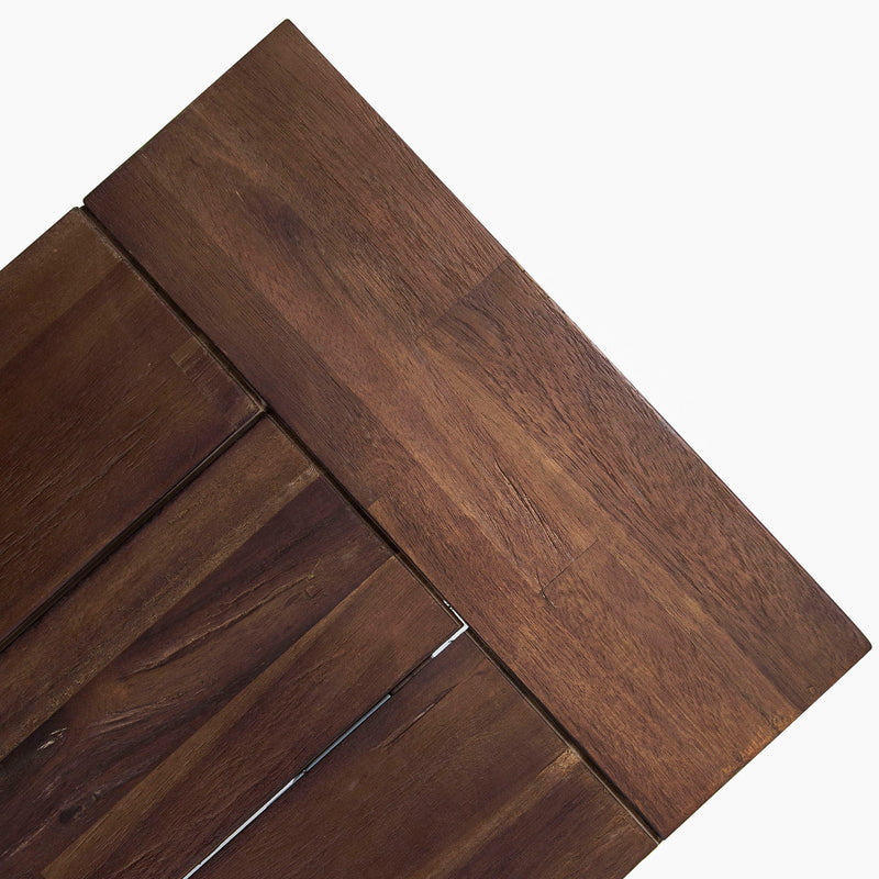 Tranquilizer - Outdoor Acacia Wood Bench With Slat Panel Design