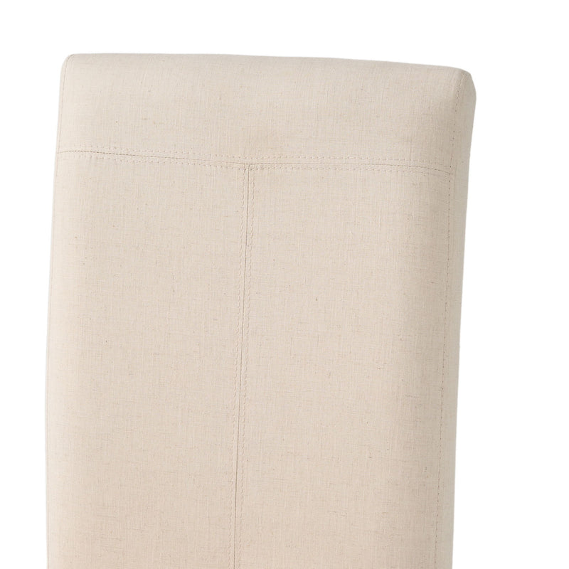 Pertica - Dining Chair Contemporary Design Wood Fabric - Natural