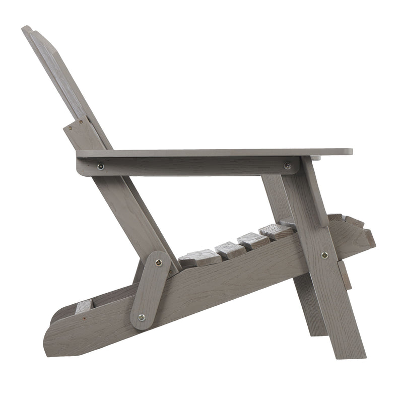 Oversize Outdoor Folding Adirondack Chair - Gray