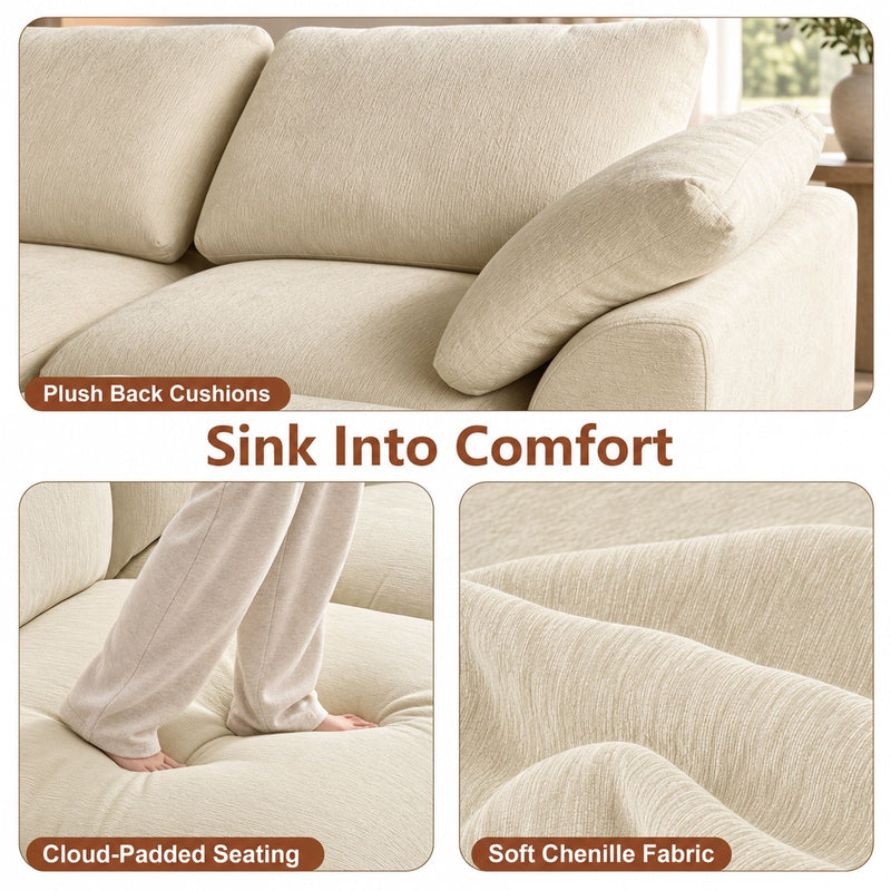 Modular Cloud Couch With Storage Console