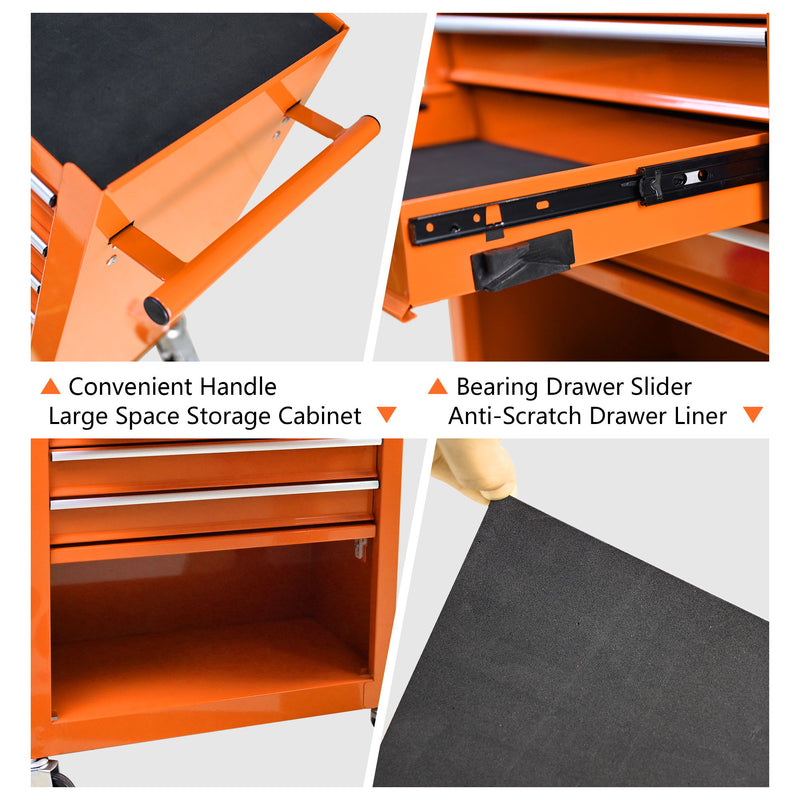 4 Drawers Multifunctional Tool Cart With Wheels