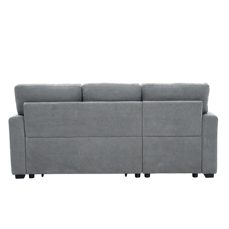 Sleeper Sectional With Pull Out Bed, Reversible Chaise