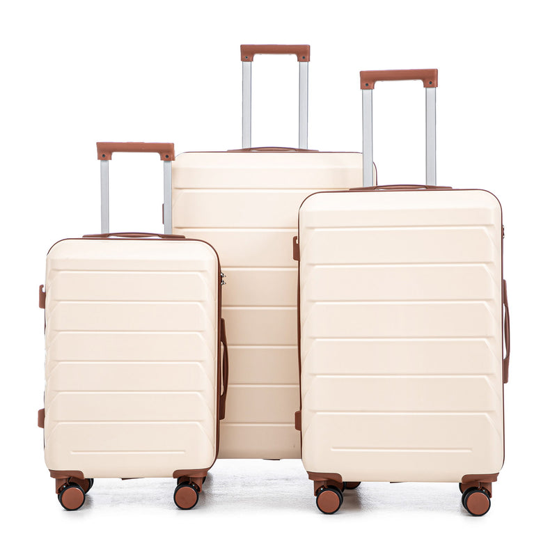 3 Pieces Set 20" / 24" / 28" Spinner Wheel Luggage With Combination Lock