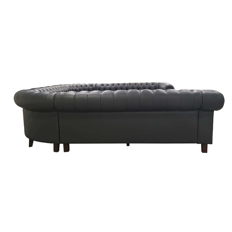 U - Shape Sectional - Blue Gray