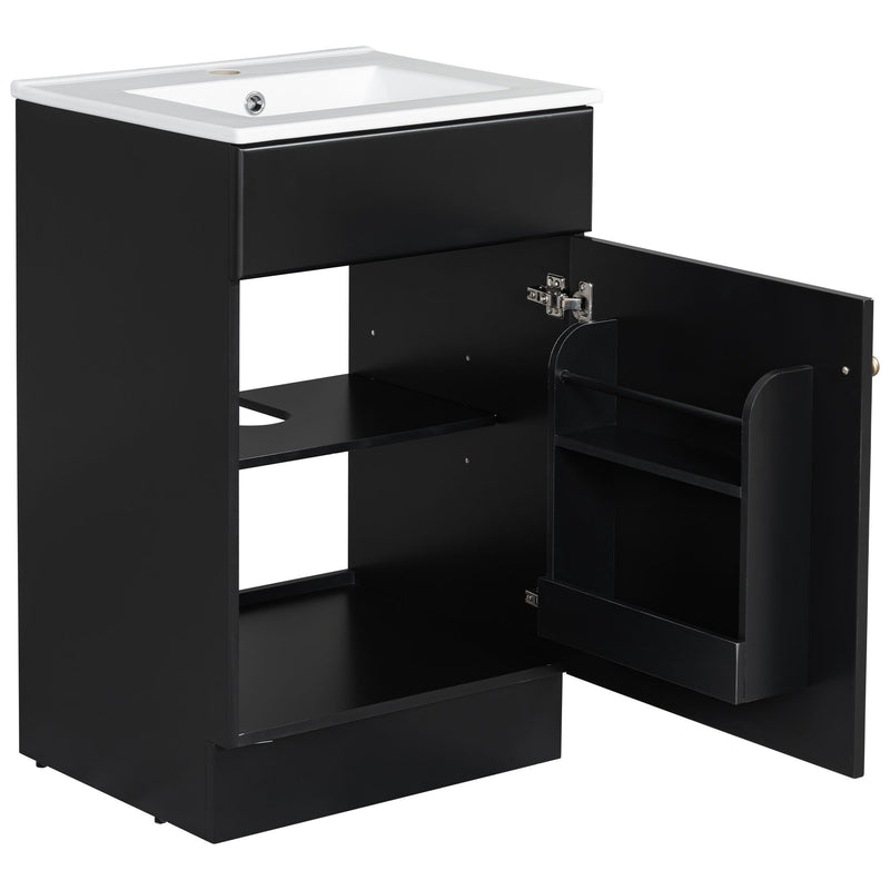 Bathroom Vanity With Sink, Cabinet With Adjustable Shelf