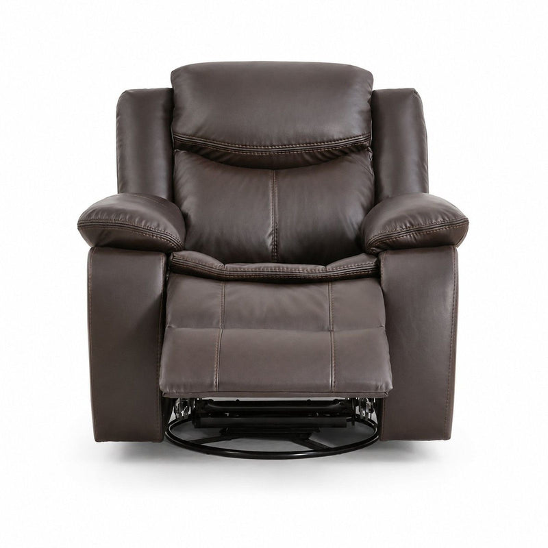 Rocker Recliner Chair With Manual Recline And 360° Swivel Base