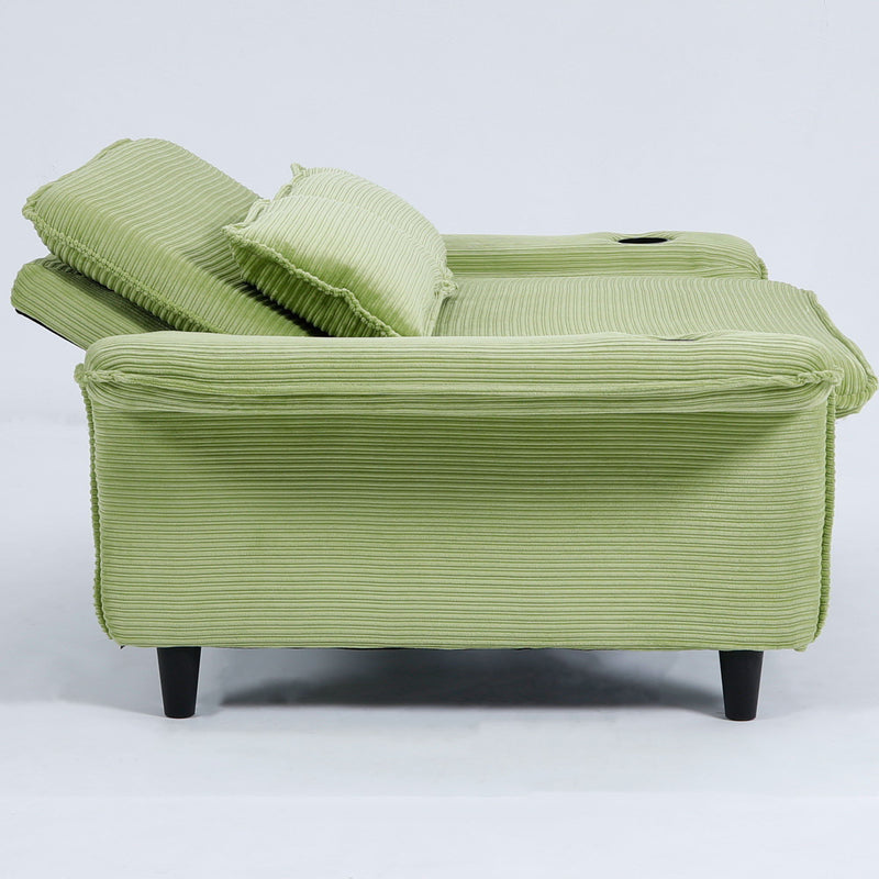 Modern Fabric Multi-Functional Sofa Bed With Adjustable Armrests And Backrests