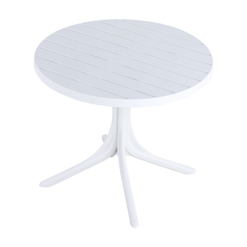 4 Piece Set Of Modern Striped Color Blocking Single Chairs With Round Table