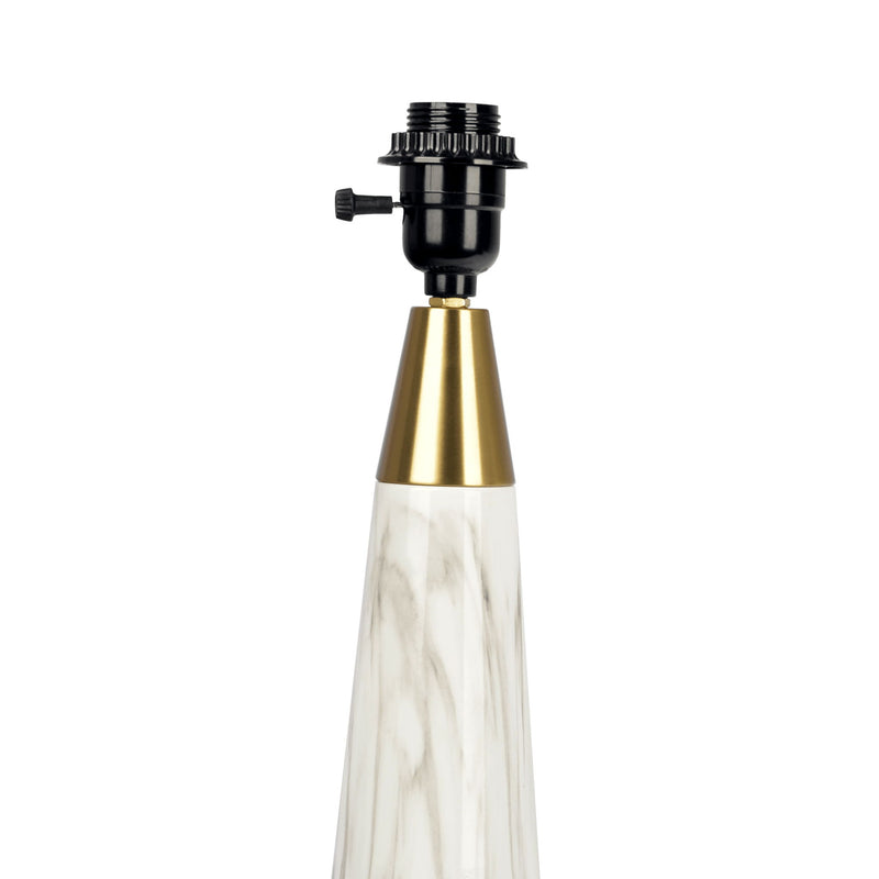 Enclave - Hydro Table Lamp With On / Off Switch Base Shade - Gold / White / White Marble