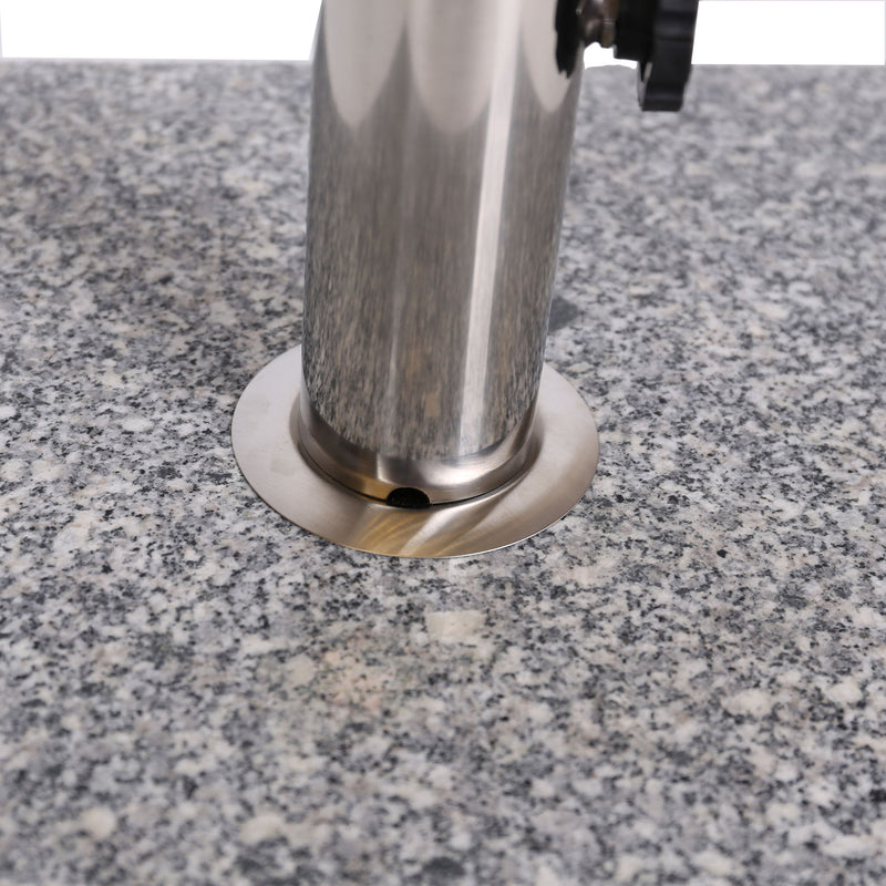 Umbrella Holder Square 55 Lbs Umbrella Base - Natural / Gray