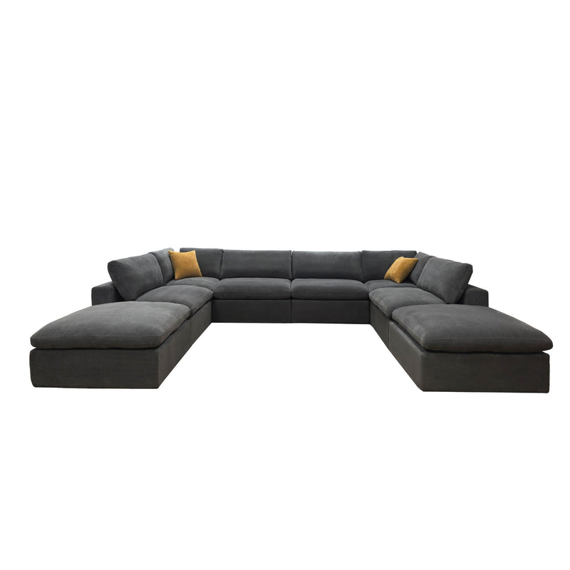 Custom Configuration Modular Sectional & Toss Pillows