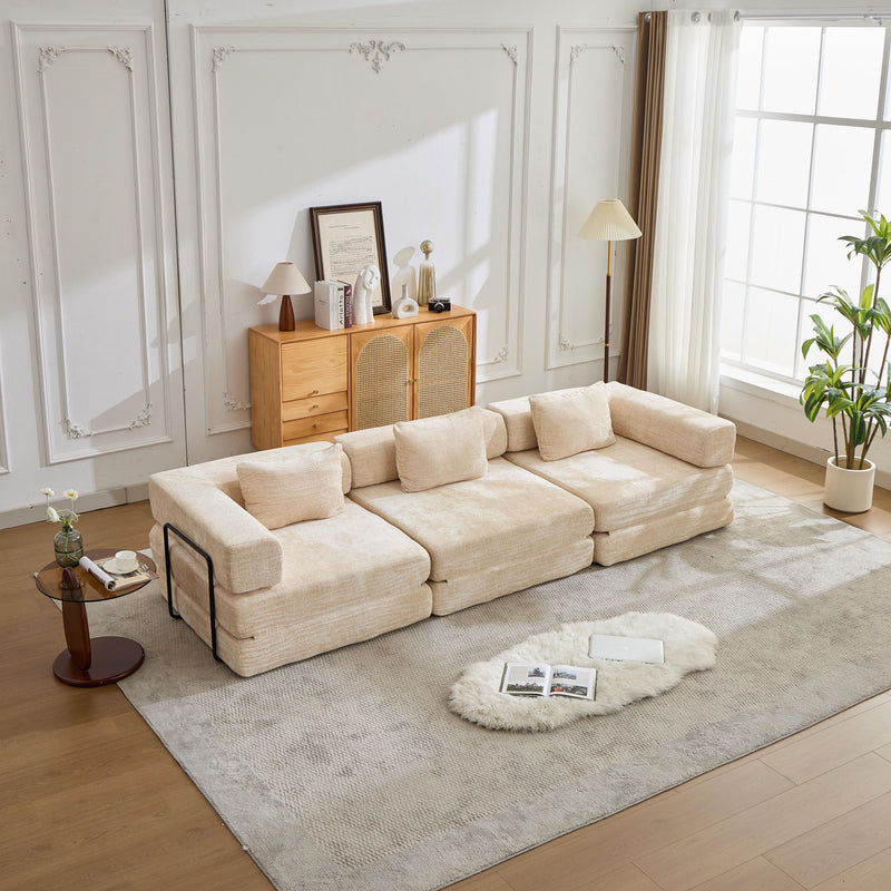 Convertible Floor Sofa Bed, Boneless Modular Sectional Sofa For Living Room