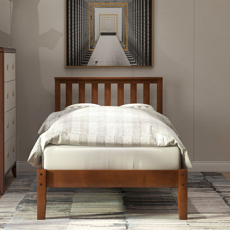 Platform Bed With Headboard, Footboard, Slat Support