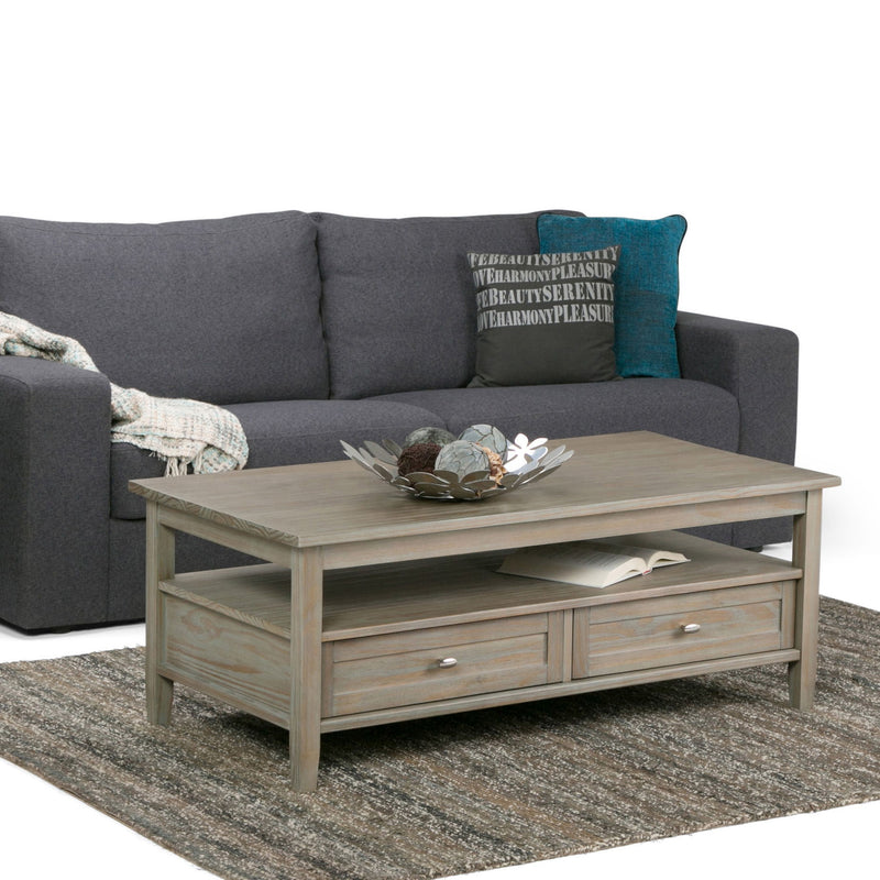 Warm Shaker - Coffee Table - Distressed Gray