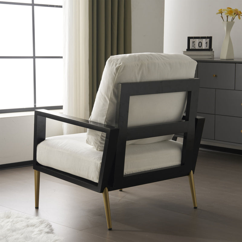 Modern Armchair With Solid Wood Frame
