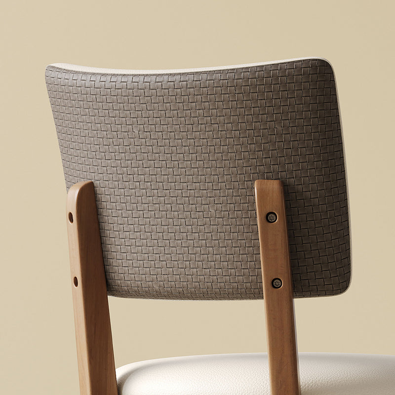 Dining Chair (Set of 2) - White / Deep Walnut