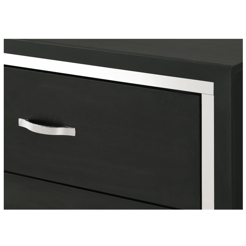 6 Drawer Dresser With Handles Bedroom Furniture - Black