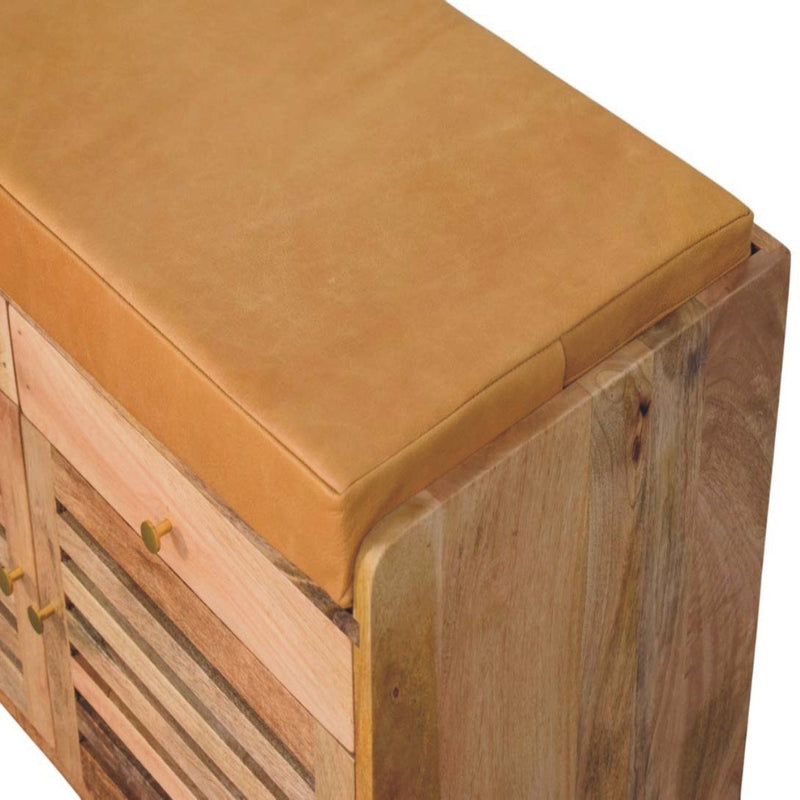Shutter Shoe Rack With 2 Drawers - Beige