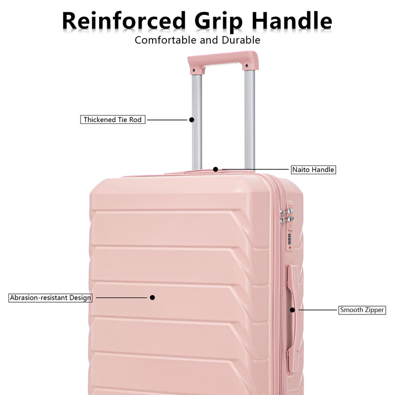 3 Pieces Set 20" / 24" / 28" Spinner Wheel Luggage With Combination Lock