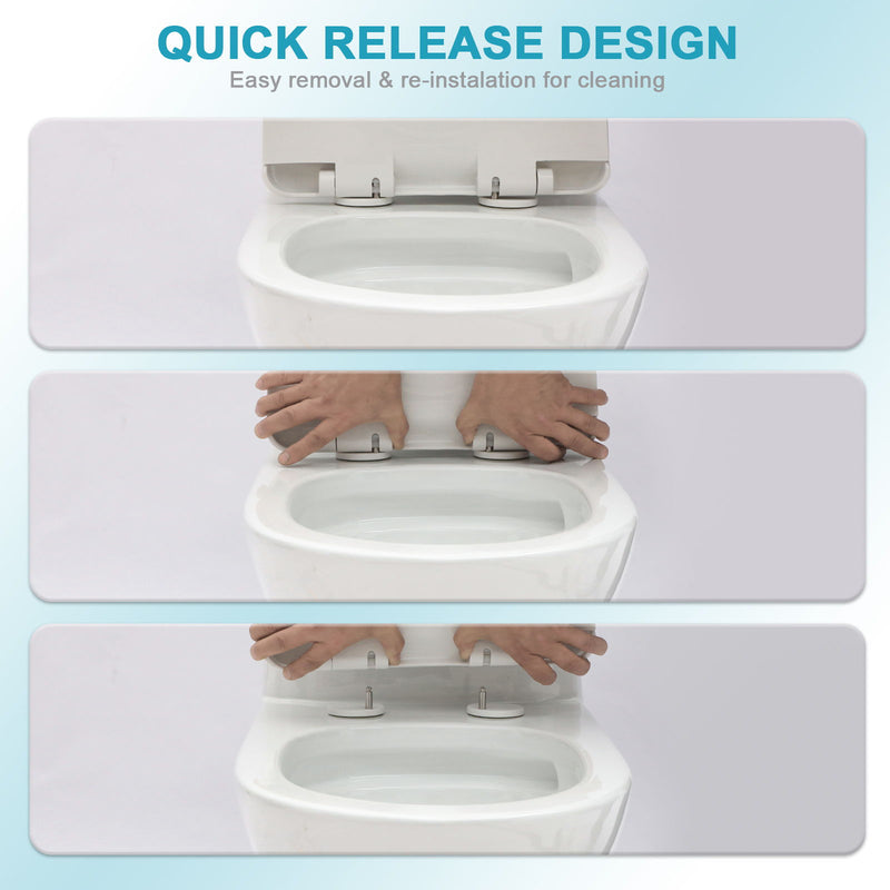 1 Piece Toilet For Bathroom, Dual Flush 1.22/1.6 Gpf, Soft Closing Seat - White