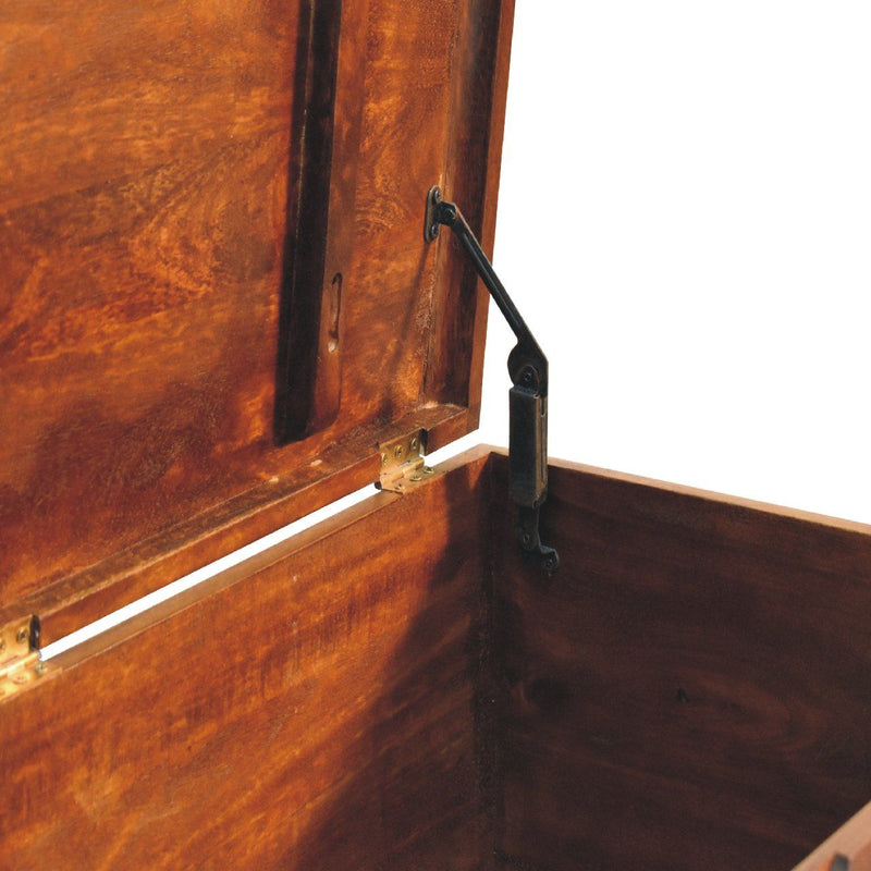 Curved Blanket Box - Chestnut