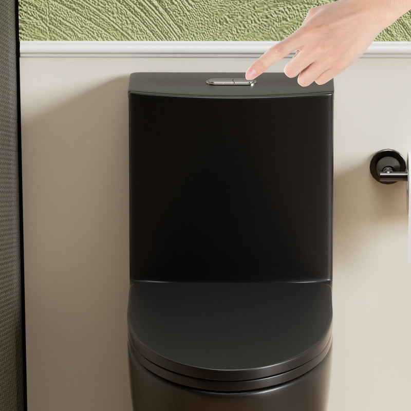 1 Piece Toilet With Tornado Flush, Dual Flush, And ADA Height Comfort Chair