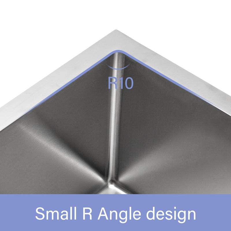 Modern Undermount Stainless Steel Kitchen Sink 16 Gauge, Deep Single Bowl