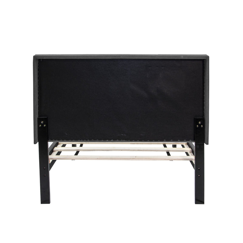 Bed With Channel Tufted Adjustable Headboard