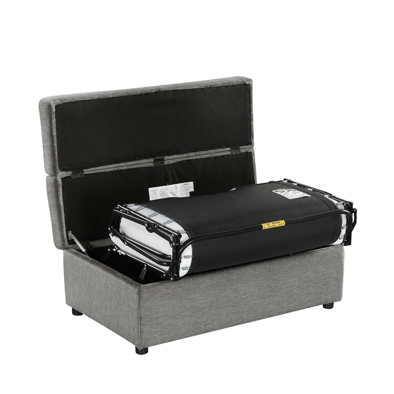 Twin Size Folding Ottoman Sleeper Bed With Mattress Convertible Guest Bed