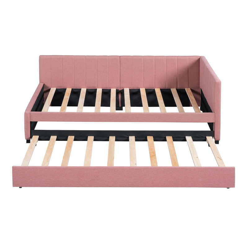 Upholstered Daybed, Sofa Bed Frame, No Box Spring Needed